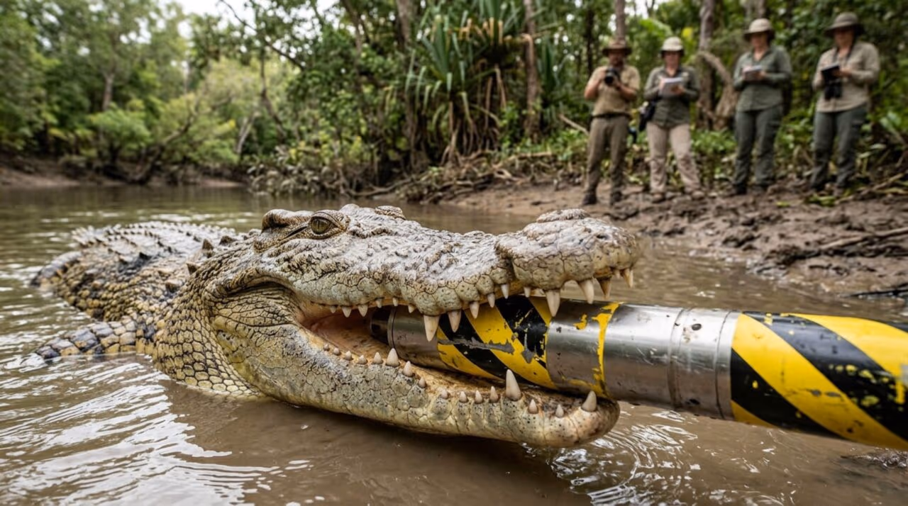 A mordida de quase 1.700 kg do maior réptil vivo revela uma força de esmagamento medida em laboratório