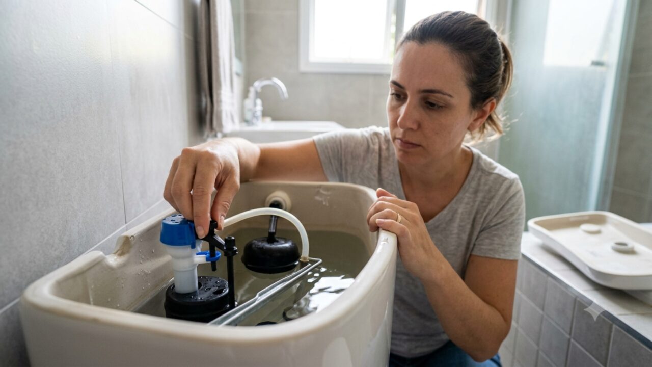 Descarga fraca Antes de chamar encanador, tente esse ajuste de 30 segundos que resolve 80% dos casos