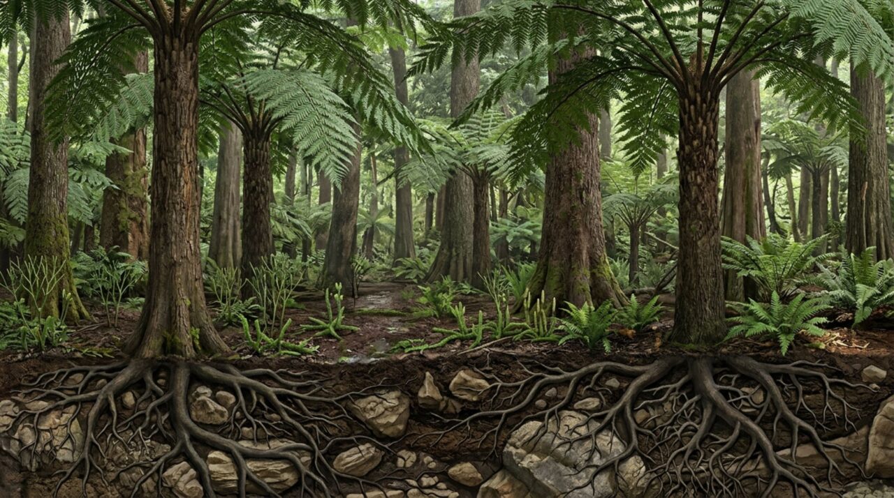 A complexa engenharia biológica das árvores primitivas que transformou o solo e os ciclos climáticos do planeta antigo