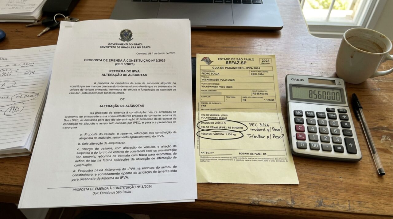 IPVA pode deixar de ser calculado pelo valor do carro: entenda a proposta