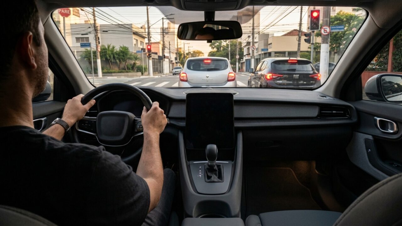 Colocar o carro automático no N durante o sinal vermelho parece correto e pode esconder um erro repetido todos os dias
