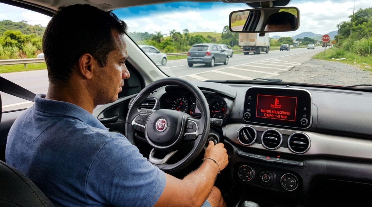O que significa a luz vermelha do termômetro no painel e quantos minutos o motorista tem para desligar o carro antes de fundir o motor