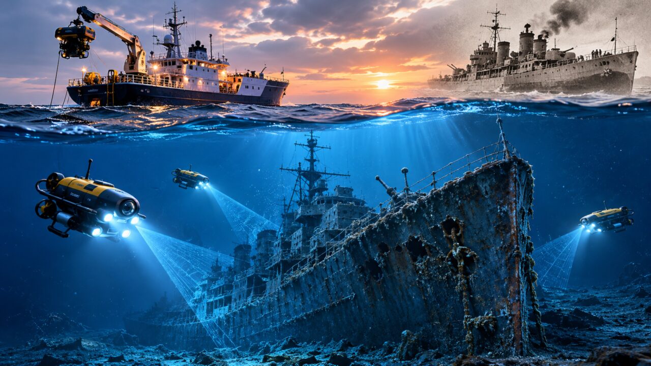 Drones subaquáticos encontraram o mítico ‘Navio Fantasma’ da Segunda Guerra Mundial a uma profundidade de 1.067 metros ao largo do Japão