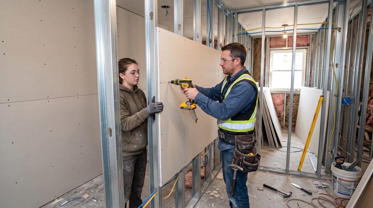 O uso, custos e vantagens do drywall na reforma de casas.