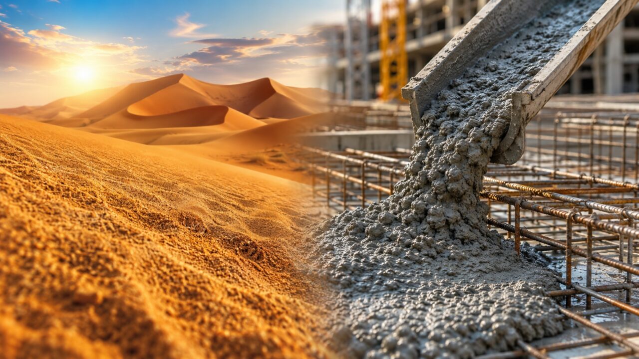 É por isso que a areia do Saara não é usada na construção, segundo os engenheiros