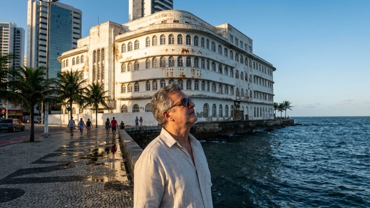 Com fachada imponente à beira-mar e mais de 100 unidades, o Edifício São Pedro virou uma das imagens mais reconhecidas do litoral nordestino