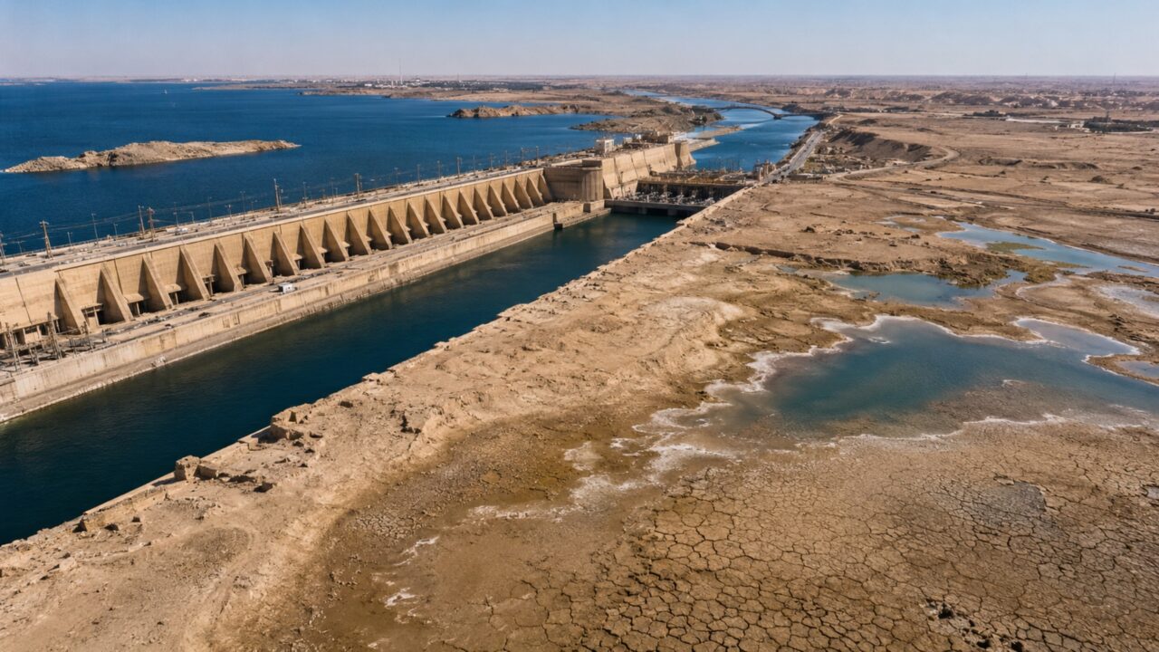 Egito construiu a Represa Alta de Assuã para domar as enchentes do Nilo, mas agora os cientistas dizem que o projeto privou o delta de sedimentos férteis e acelerou a erosão costeira