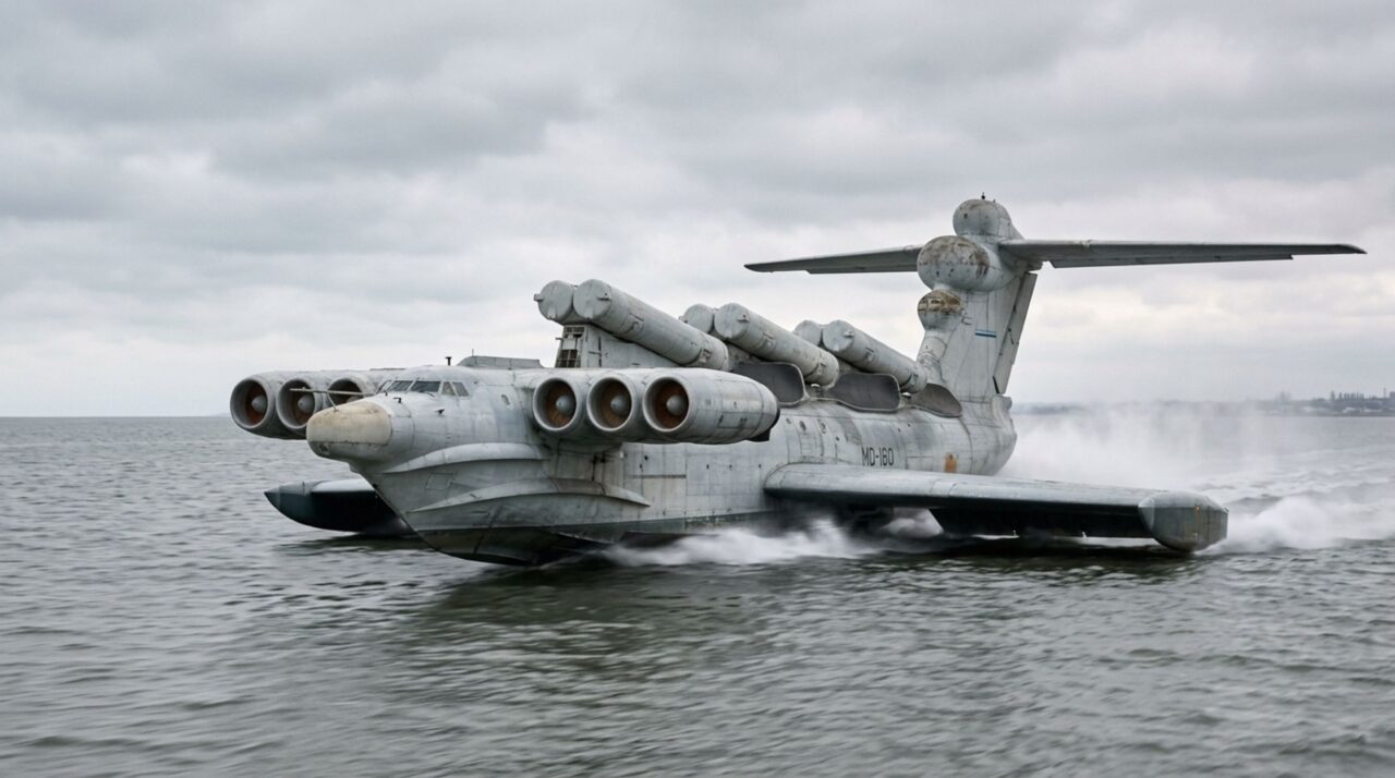 O monstro soviético que não era avião nem navio e cruzava o mar quase tocando as ondas