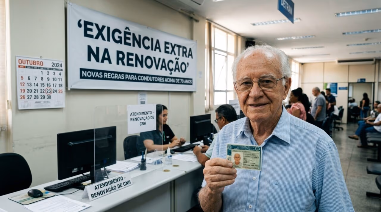 Nova regra do Detran obriga motorista acima de 60 anos a cumprir exigência extra na renovação da CNH a partir deste mês
