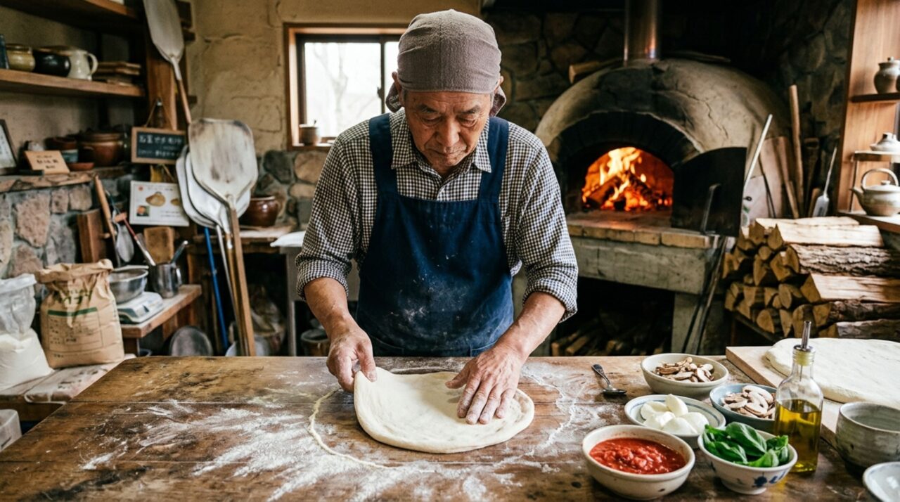 A rotina artesanal por trás das pizzas que atraem visitantes até as montanhas