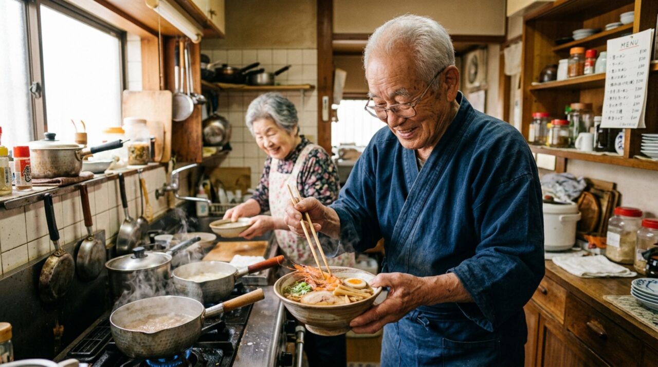 Aos 92 anos, ele ainda prepara diariamente o prato que começou a vender quando já estava na casa dos 70