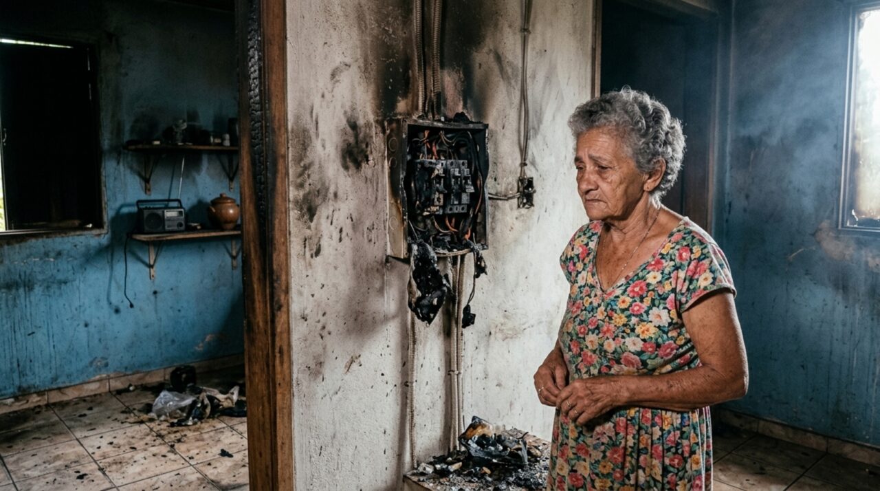 Aposentada gasta R$ 5 mil com eletricista sem nota fiscal, fiação pega fogo e seguro se recusa a cobrir o prejuízo