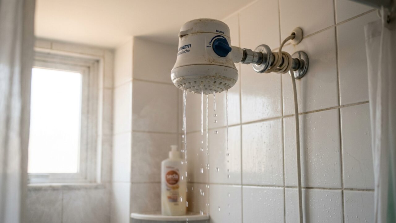 Adeus banho fraco no inverno: o erro no chuveiro elétrico que reduz a vazão sem o morador perceber