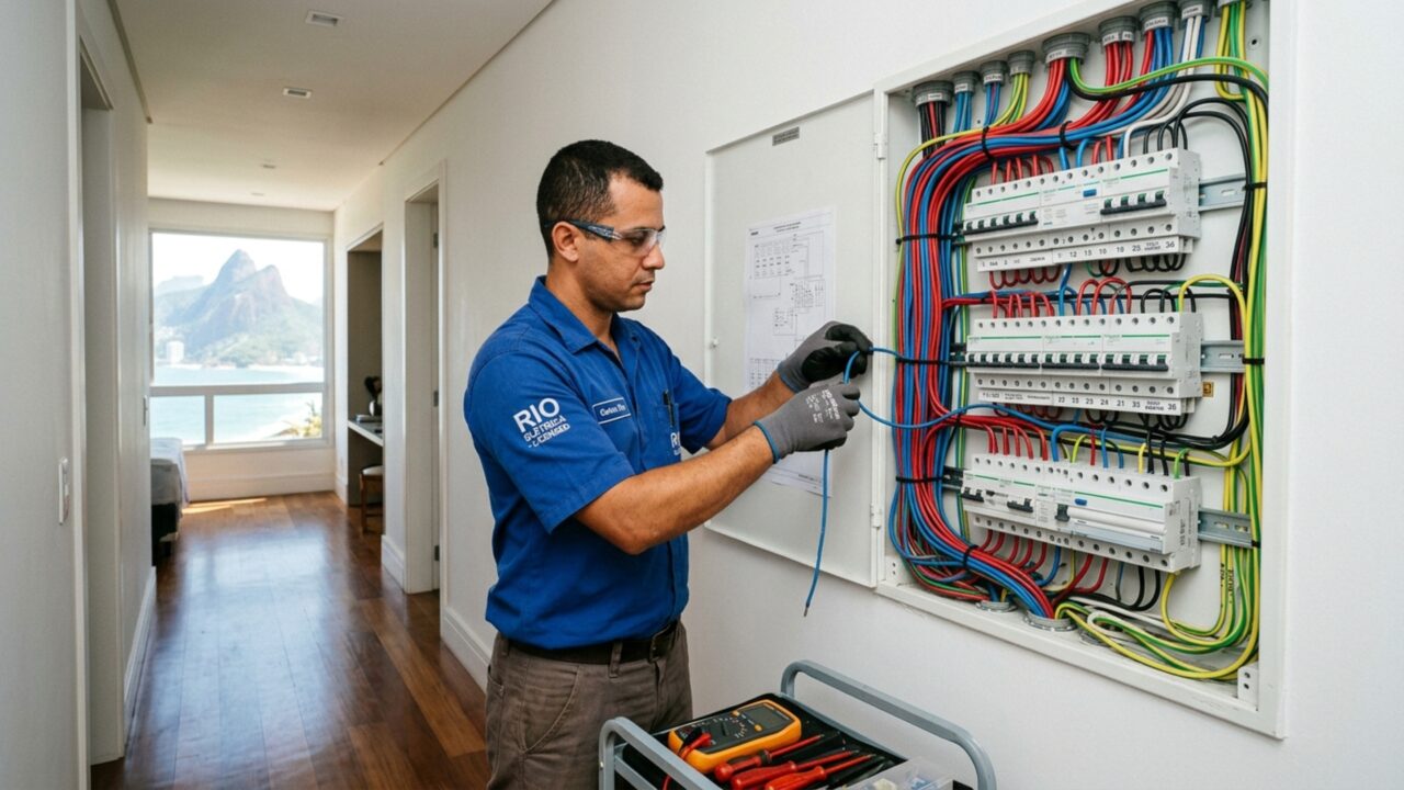 Quanto um eletricista cobra para trocar o quadro de disjuntores em julho de 2026