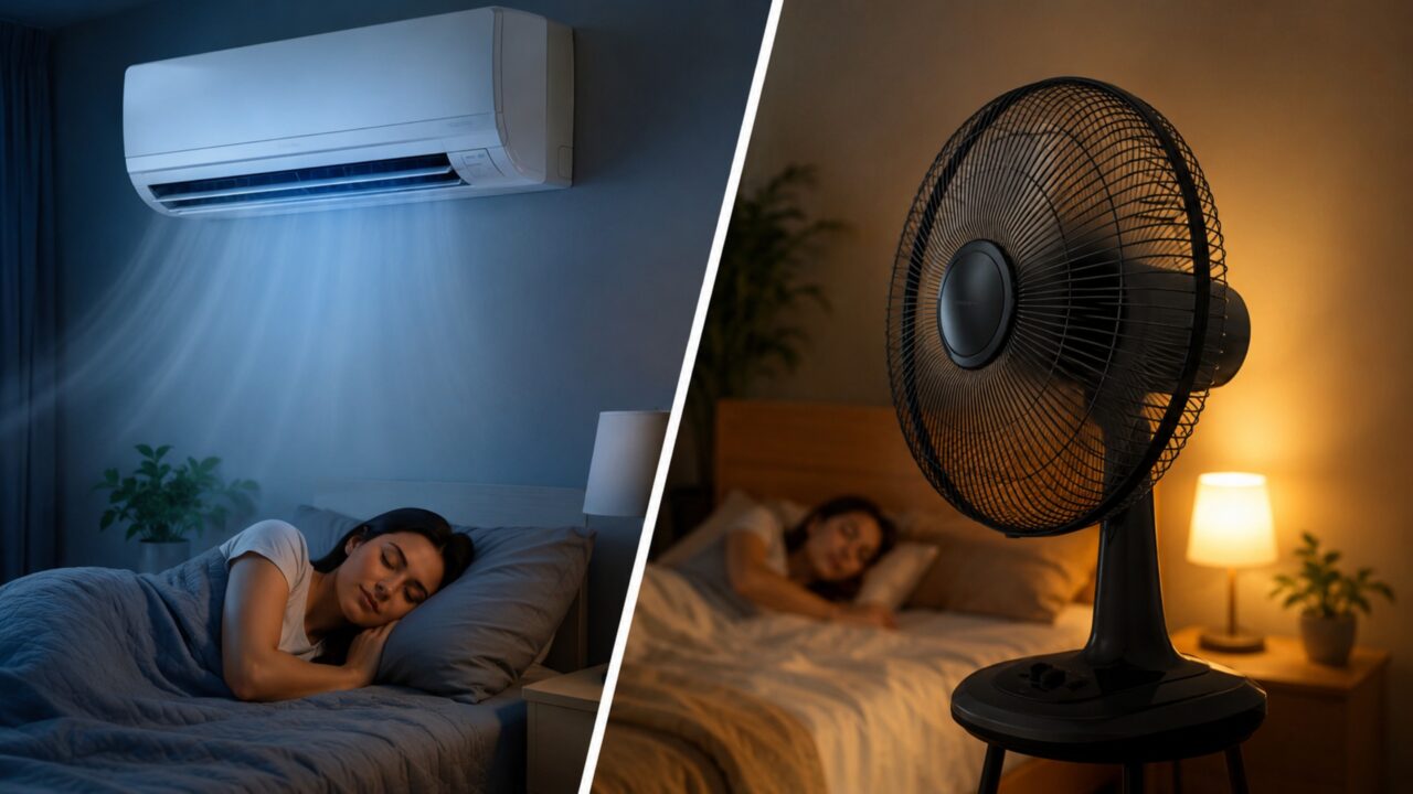 Especialistas em ar-condicionado concordam Colocar um ventilador de teto tem um consumo médio de $0,10 por noite