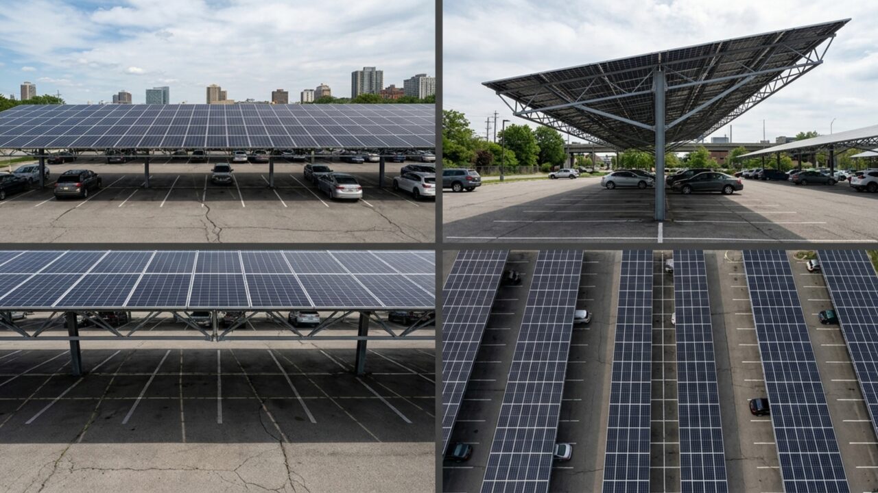 França, Estados Unidos e Canadá começam a transformar estacionamentos em áreas de energia e sombra: o que muda no calor do asfalto