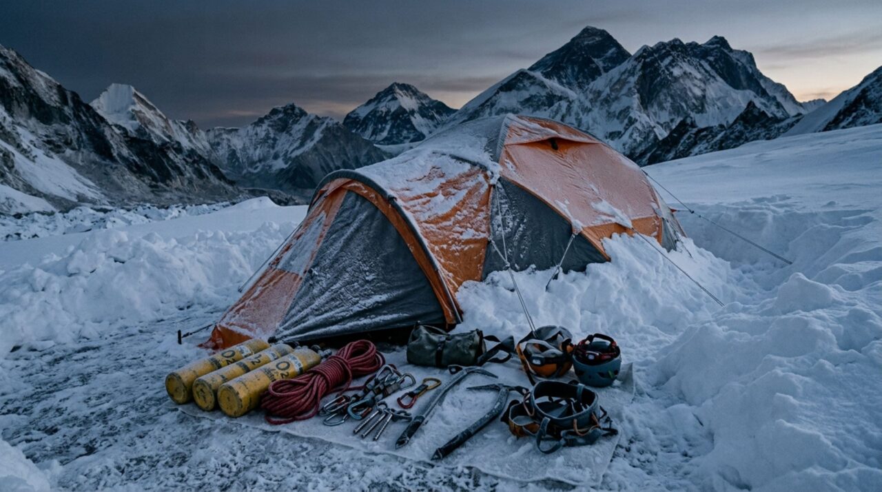 Equipamentos e oxigênio suplementar foram essenciais para sustentar os alpinistas em altitudes extremas