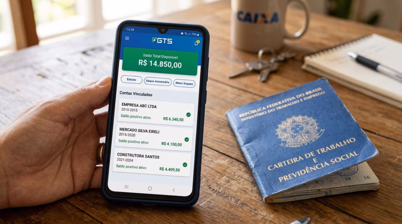 Como consultar o FGTS pelo celular e encontrar contas antigas que ainda possuem saldo