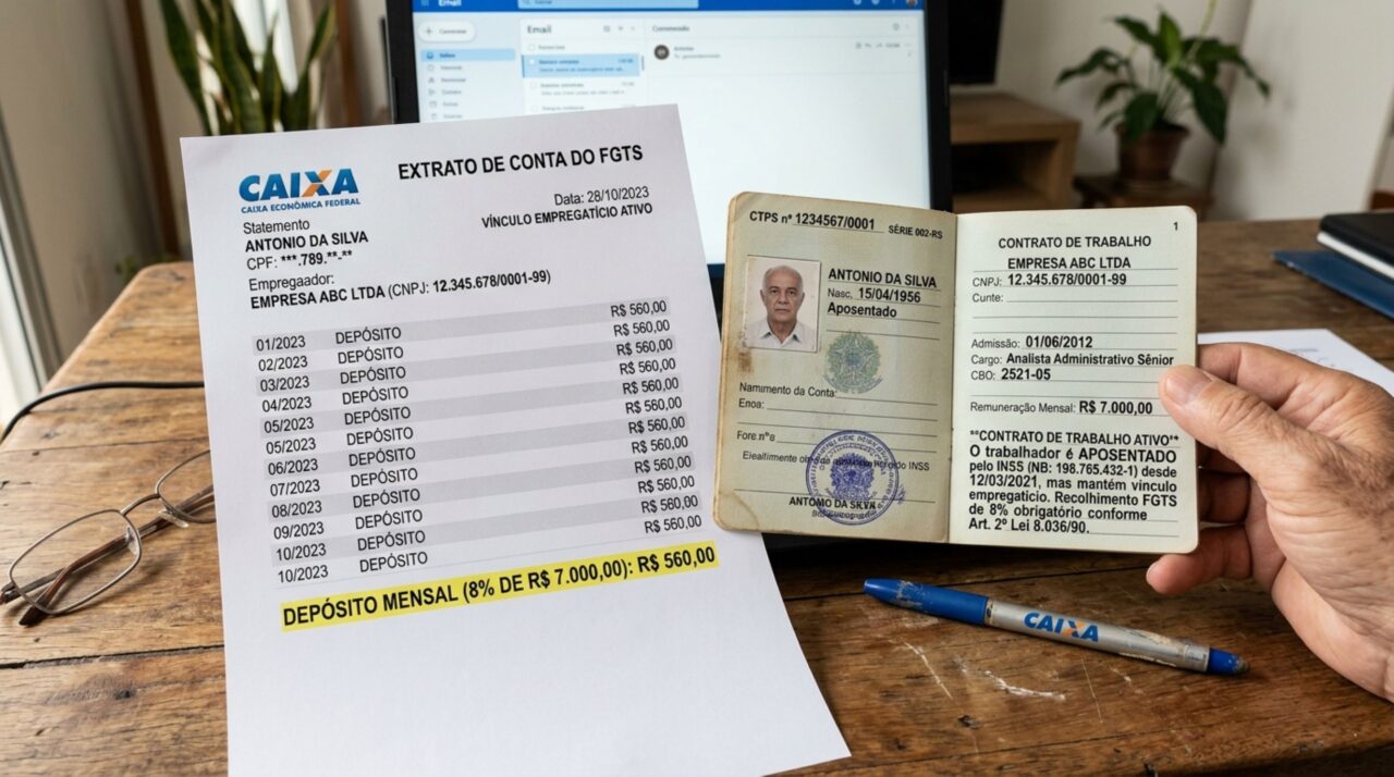 Aposentado que continua trabalhando pode sacar o FGTS todos os meses?