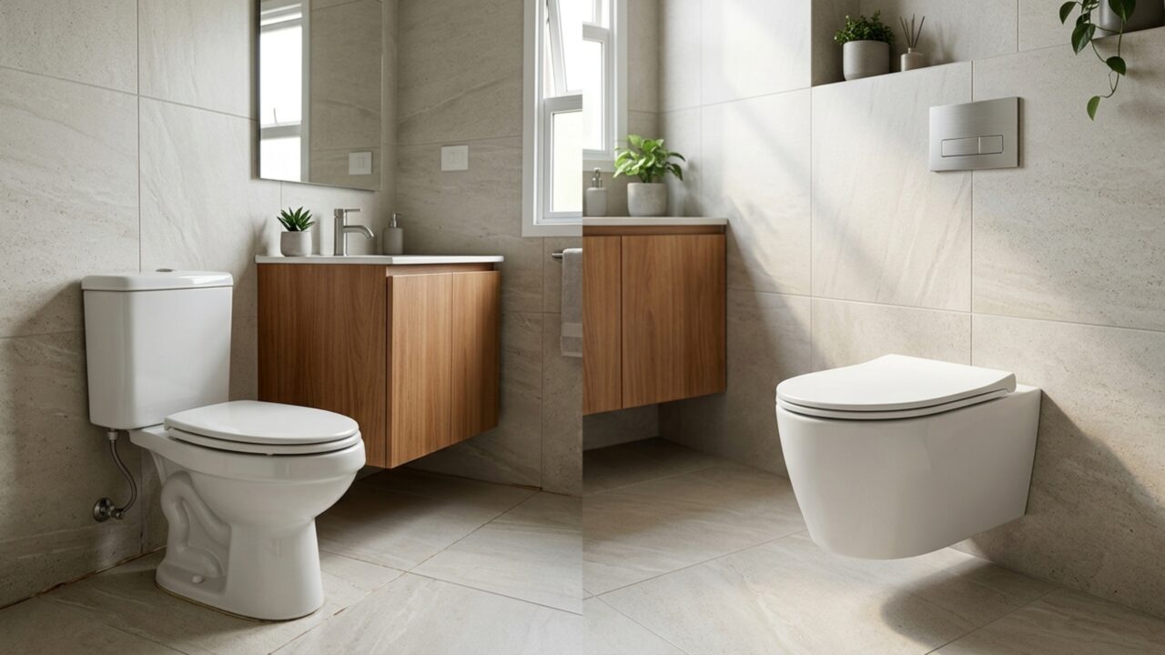 Os designers de interiores concordam: o vaso sanitário no chão deixará de ser usado em 2026 e o modelo de parede começará a ser utilizado