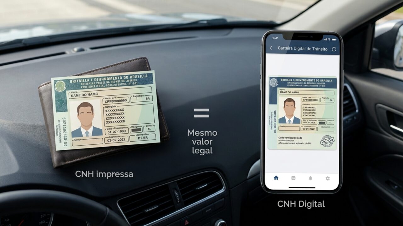 O que diz a lei sobre quem dirige somente com CNH Digital?