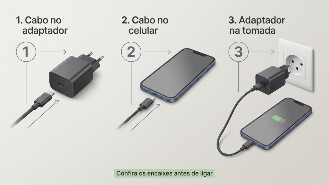 Erro comum ao carregar o celular: ligar na tomada antes ou depois?