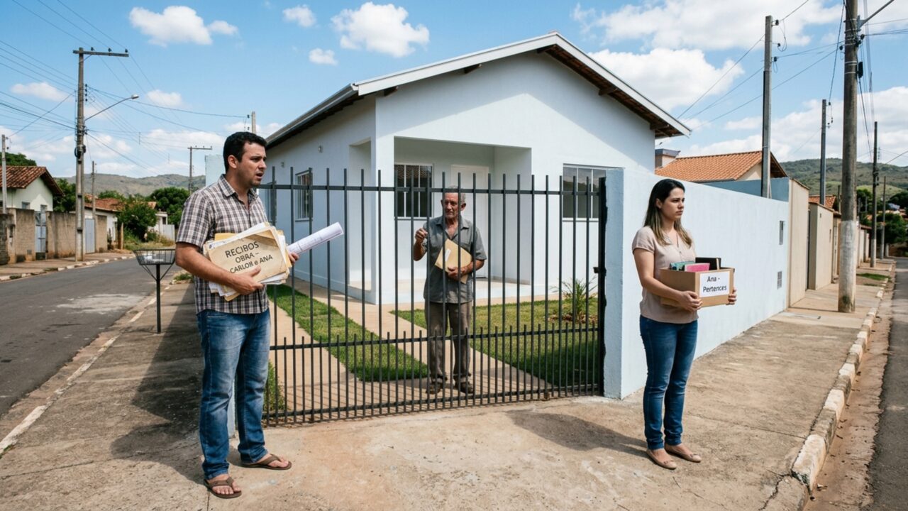 Casal gasta R$ 160 mil construindo casa no terreno do sogro e descobre no divórcio quem fica com o imóvel