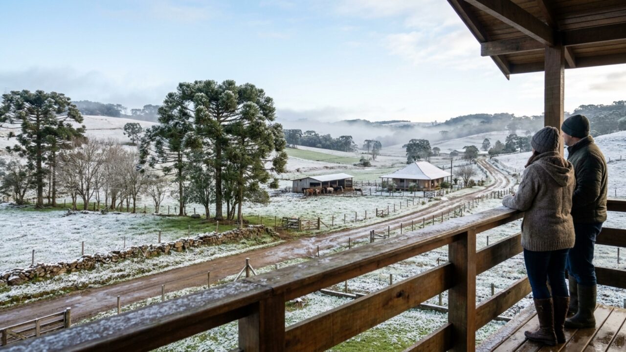 Município que se tornou o berço do turismo rural no Brasil, com a única serra do país onde a neve ainda cobre os campos no inverno
