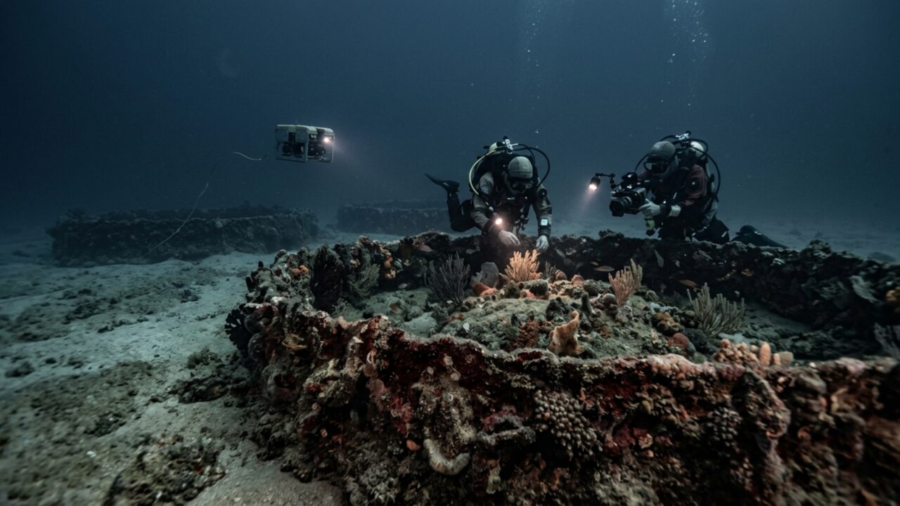 Aventureiros descem ao fundo do Mediterrâneo e encontram 1.400 círculos gigantes marcados na areia