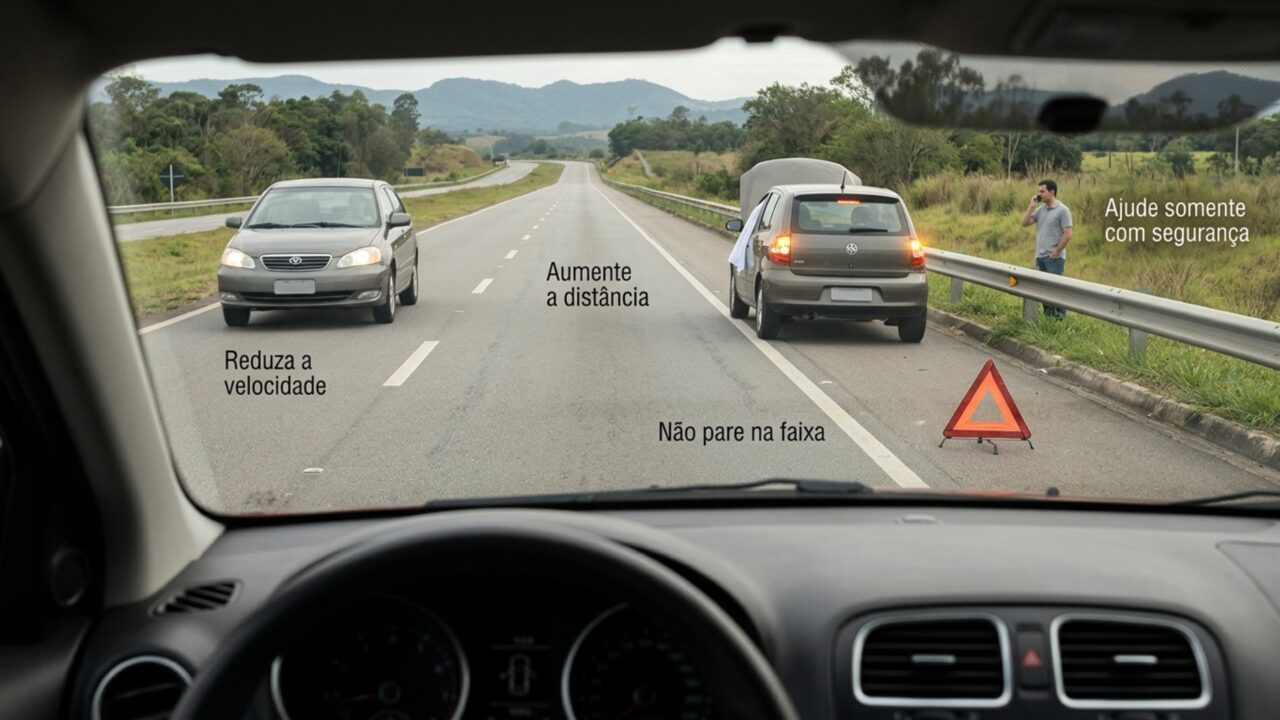 O que significa ver um pano branco pendurado na janela de um carro no meio da estrada?
