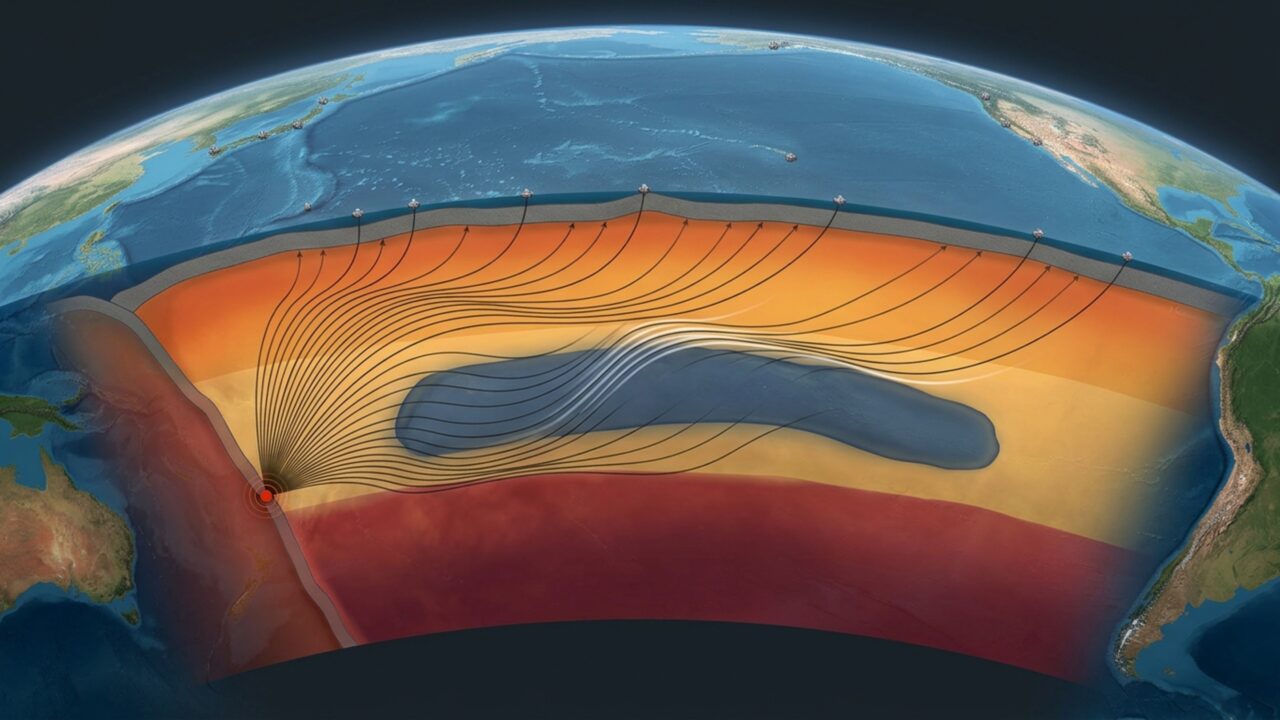 Cientistas encontram vestígio de fundo do oceano de 250 milhões de anos entre 410 e 660 km sob o Pacífico e descoberta muda o que se sabia sobre o interior da Terra