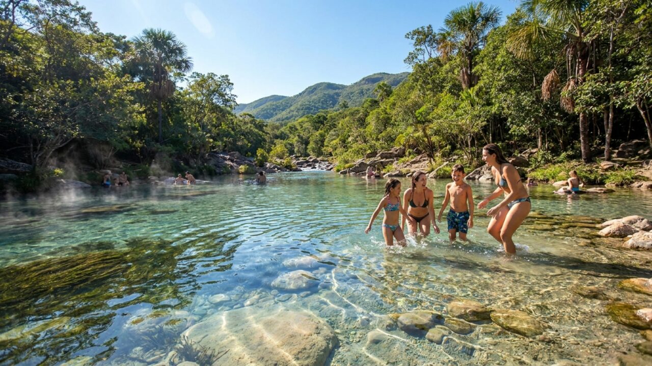 O maior rio de águas quentes do planeta brota no centro do Brasil e virou destino de mais de um milhão de turistas do mundo inteiro