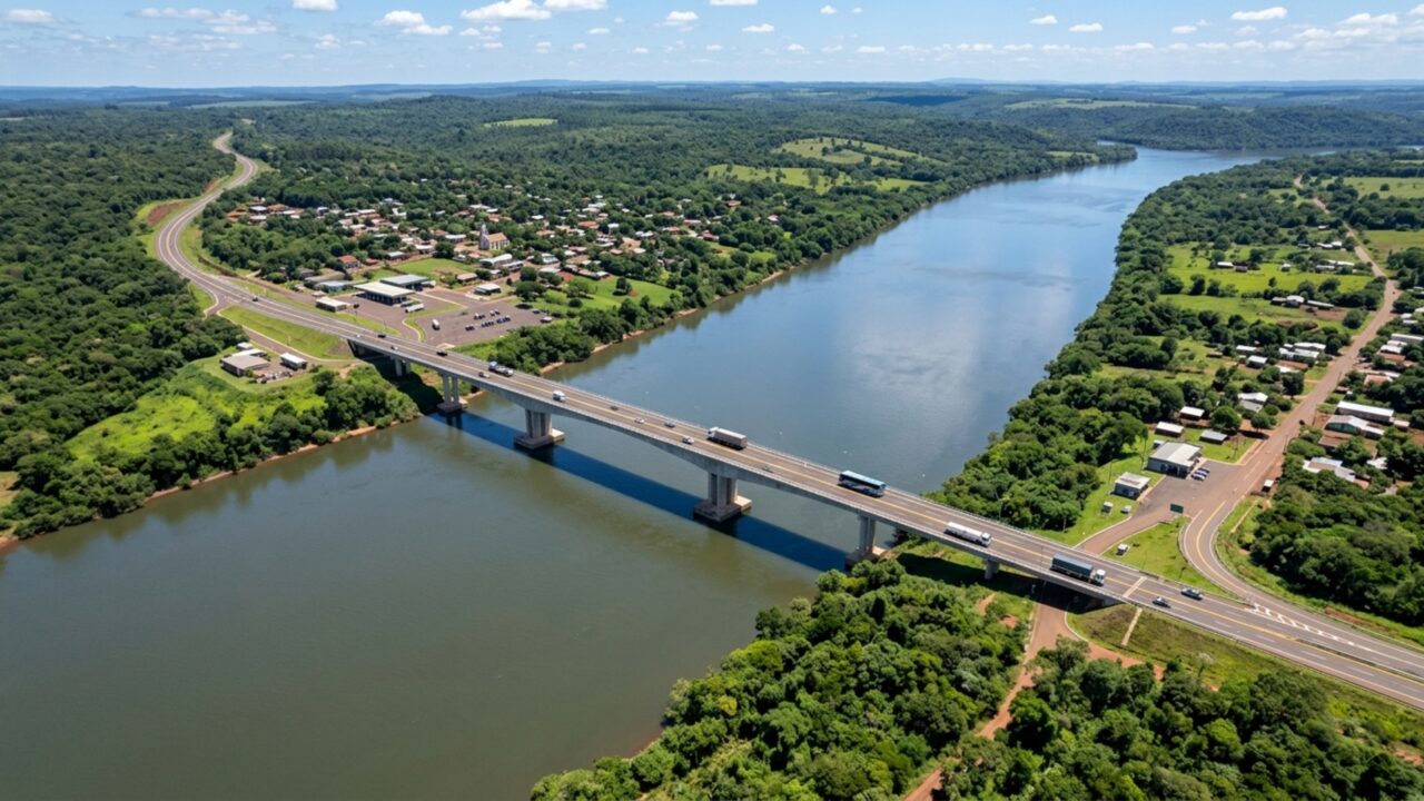 Uma nova ponte internacional está sendo construída para conectar Argentina e Brasil