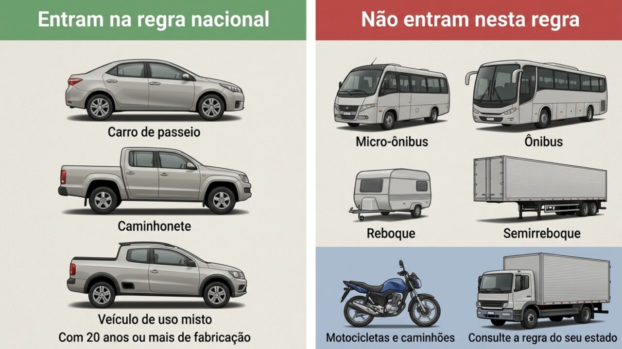 Comunicado para quem possui veículos com 10, 20 e 30 anos de idade