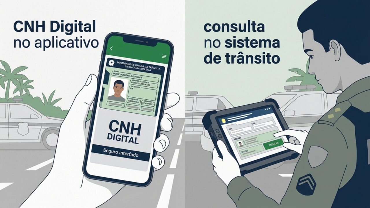 O que diz a lei sobre quem dirige somente com CNH Digital?