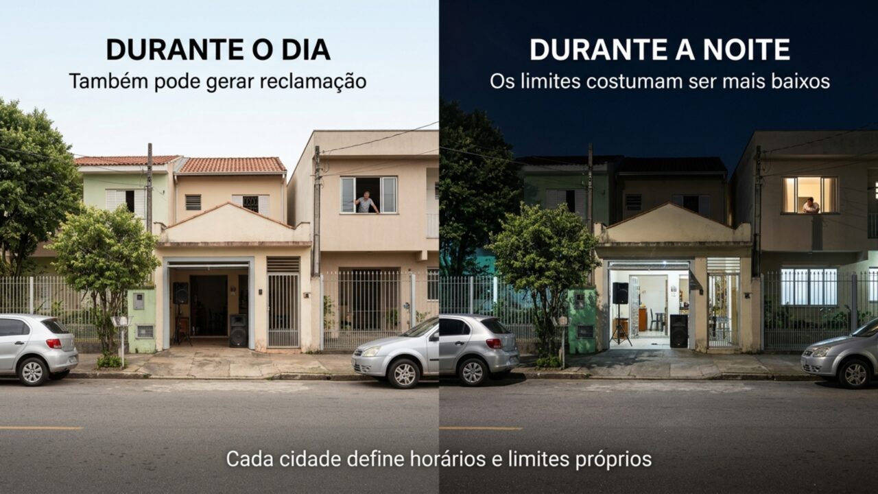Lei do silêncio não começa às 22h: barulho pode gerar denúncia a qualquer hora e cidades definem limites próprios