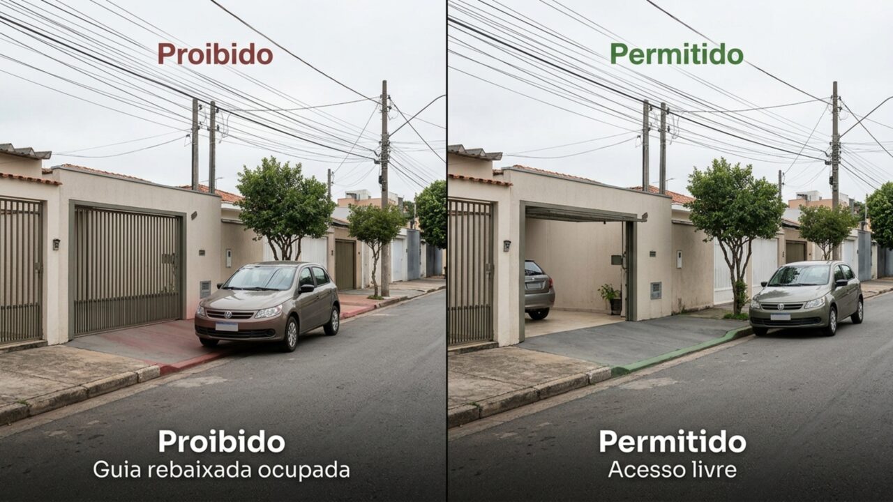 O que a lei diz sobre estacionar na frente da própria garagem no Brasil