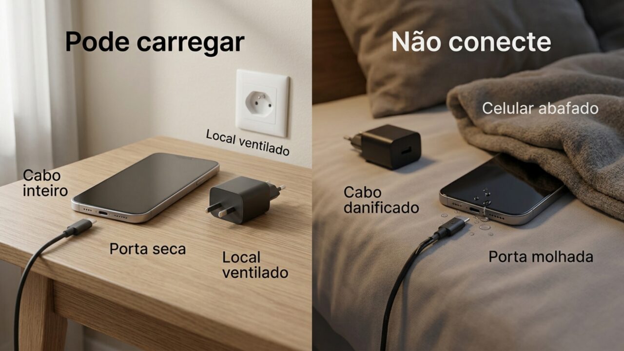Erro comum ao carregar o celular: ligar na tomada antes ou depois?