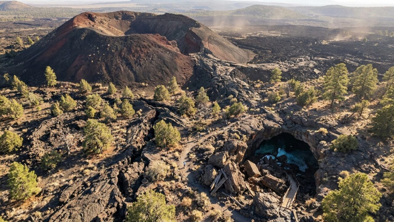 Uma caverna congelada a -0,6 °C resiste ao calor do deserto e guarda camadas de gelo de até 6 metros