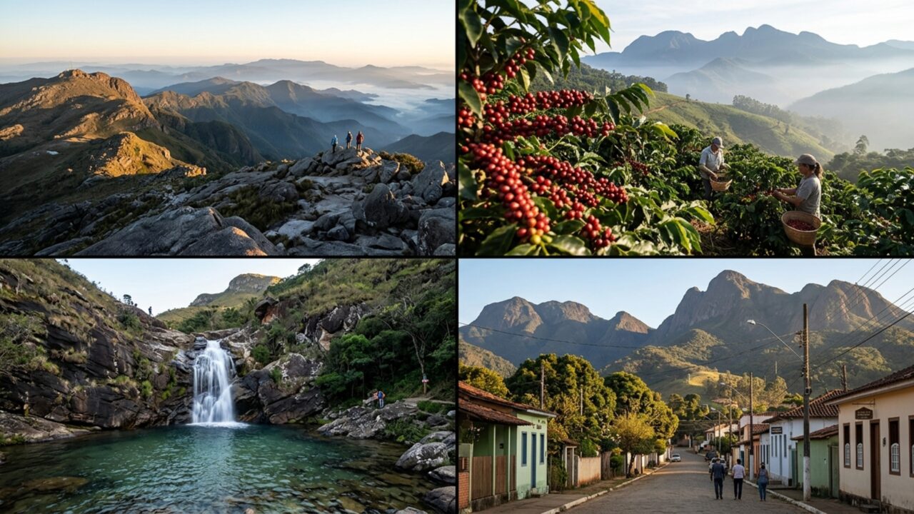 Cinco das dez montanhas mais altas do Brasil ficam em volta dessa cidade mineira de 997 metros de altitude