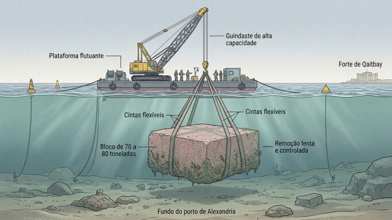 Após mais de 1.600 anos de história, os arqueólogos trazem à superfície alguns blocos de 80 toneladas de uma das Sete Maravilhas do mundo antigo