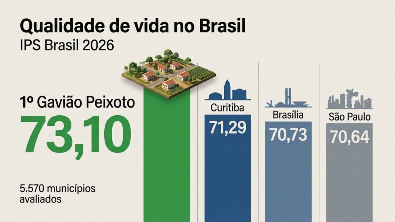 Gavião Peixoto - Pequeno município do interior paulista lidera ranking de qualidade de vida entre 5.570 cidades e entra no radar de quem busca morar longe da capital