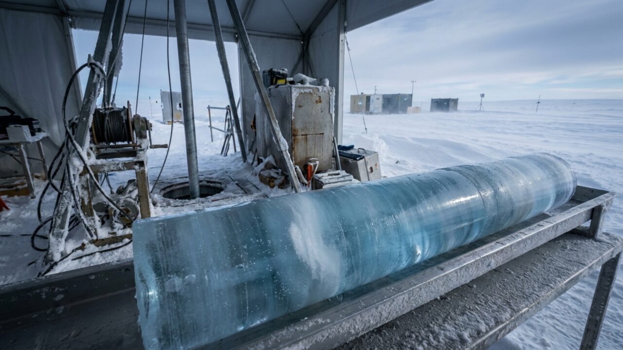 Cientistas retiram cilindro de gelo de quase 2,8 quilômetros para voltar 1,2 milhão de anos no clima da Terra
