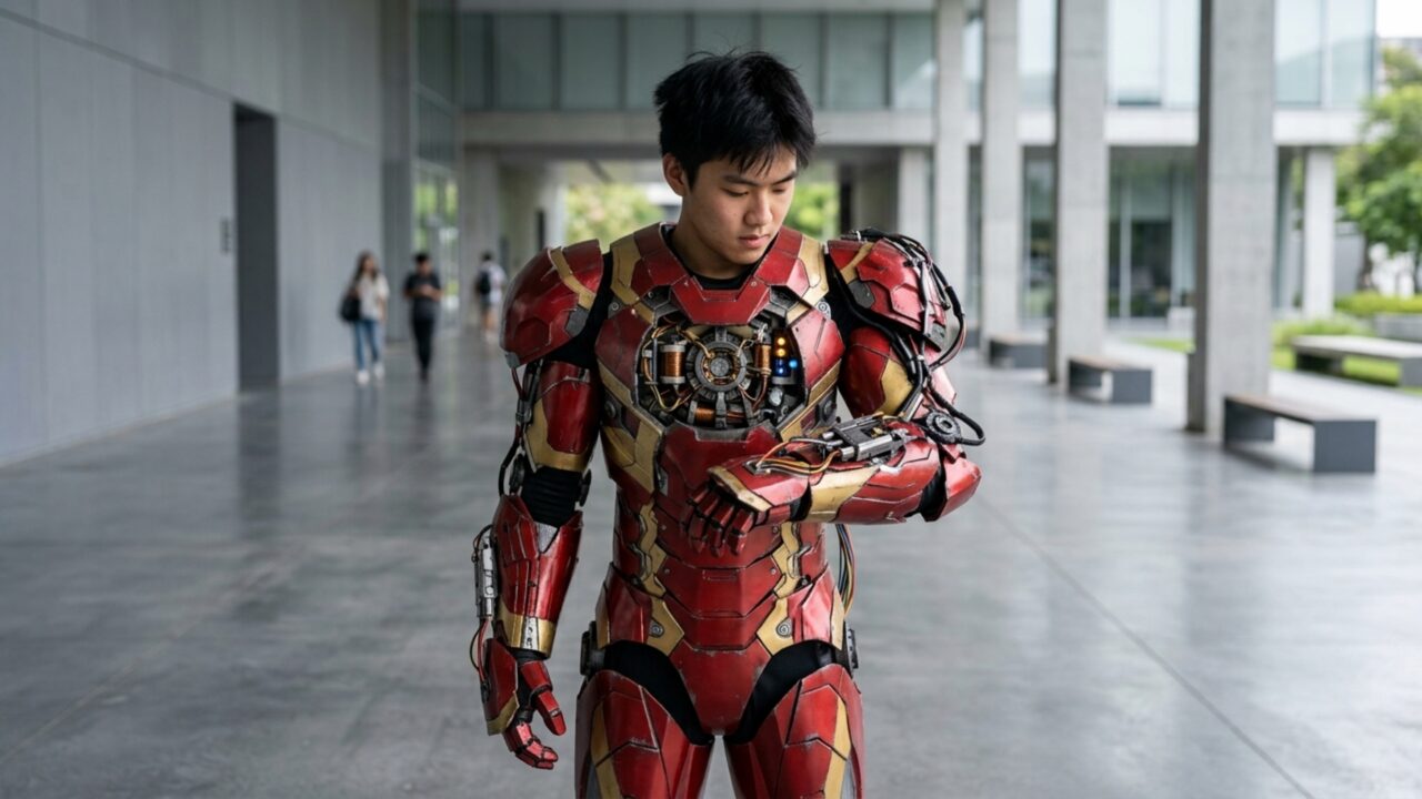 Aos 21 anos, estudante transforma o quarto em laboratório e cria armadura do Homem de Ferro com voz e impressão 3D