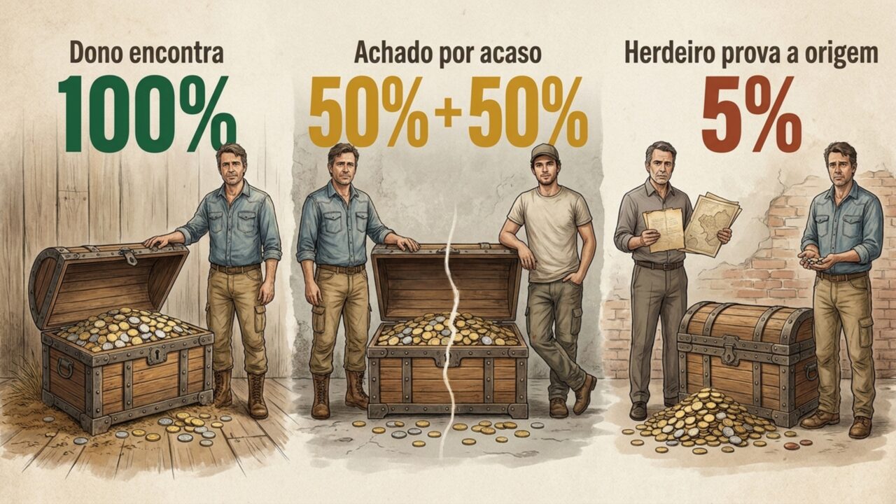 Homem investe R$ 120 mil na reforma de um sítio e encontra cofre com moedas raras avaliadas em R$ 900 mil