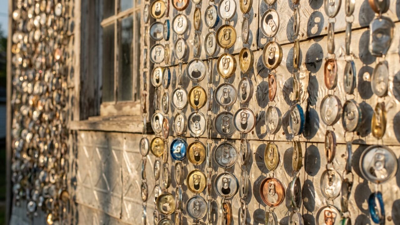 A casa coberta com 50 mil latas que um aposentado montou por 18 anos e virou marco cultural