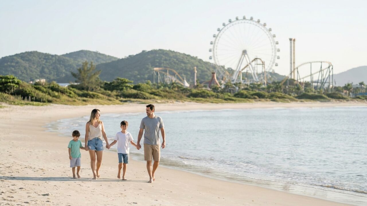 Cidade de 19 praias e parque famoso vira opção para famílias que querem praia, lazer e rotina mais simples