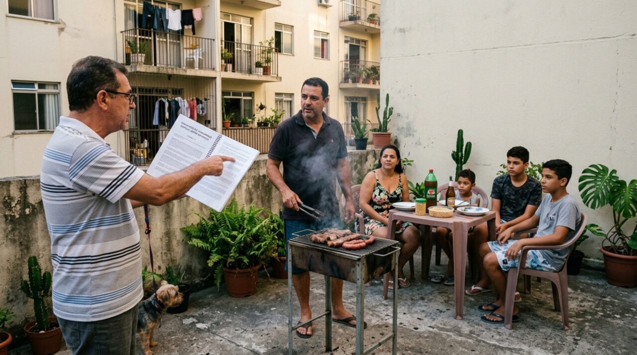 Família usa a laje do prédio como área de lazer por 10 anos achando que o espaço era só delas, mas quando outro morador reivindica o uso a convenção do condomínio revela quem realmente tem direito