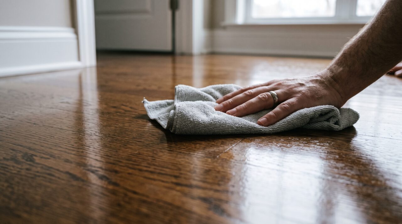 Misturar álcool com algumas gotas de óleo de peroba no pano de chão: por que esse segredo antigo deixa o piso de madeira espelhado e protegido contra desgastes