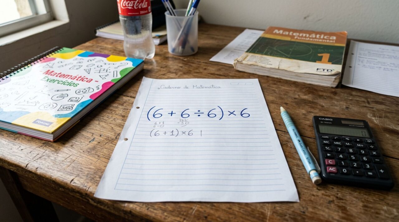 Quanto é (6 + 6 ÷ 6) × 6? O parêntese ajuda, mas também pode enganar quem resolve rápido demais